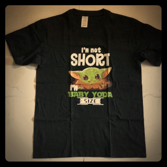 Star Wars “I’m Not Short, I’m Baby Yoda Size” Tee - Picture 1 of 2